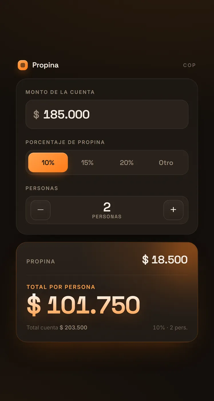 Calculadora de precios real construida con Claude, diseño editorial premium